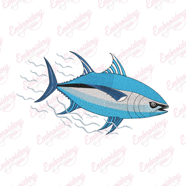 Tuna Fish Embroidery Design