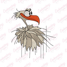 Cartoon Vulture Bird Head Embroidery Design