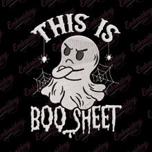 This Is Boo Sheet Spider Halloween Embroidery Design