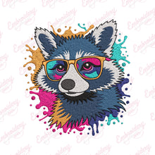 Raccoon Wearing Sunglasses Embroidery Design