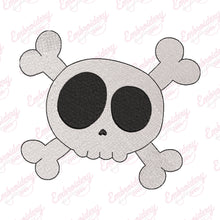 Skull And Crossbones Halloween Embroidery Design