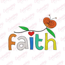 Faith Text Machine Embroidery Design