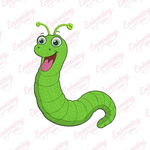 Funny Caterpillar Embroidery Design
