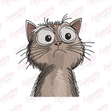 Funny Cat Face Embroidery Design