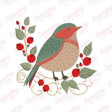 Winter Bird Machine Embroidery Design