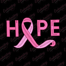 Hope Breast Cancer Awareness Embroidery Pattern