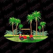 Golf Cart Machine Embroidery Design