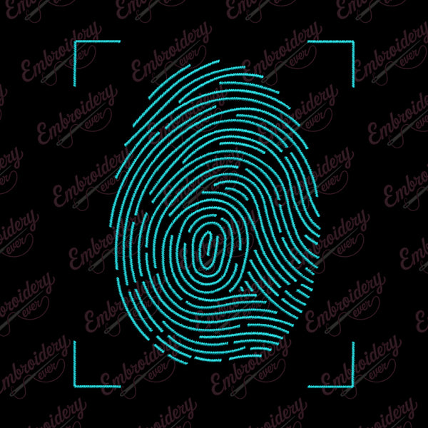 Fingerprint Linart Embroidery Design