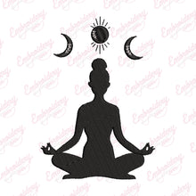 Yoga Moon Embroidery Design