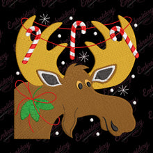 Christmas Moose Embroidery Design