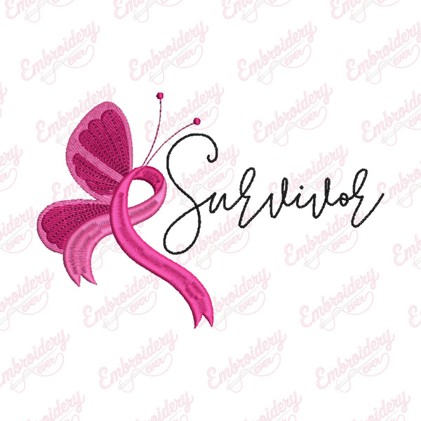 Survivor Breast Cancer Embroidery Machine Design