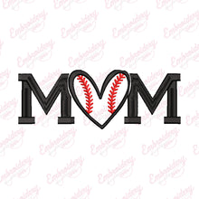Baseball Softball Mom Embroidery Design