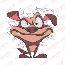 Funny Crazy Dog Embroidery Design