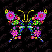 Colorful Butterfly Embroidery Design
