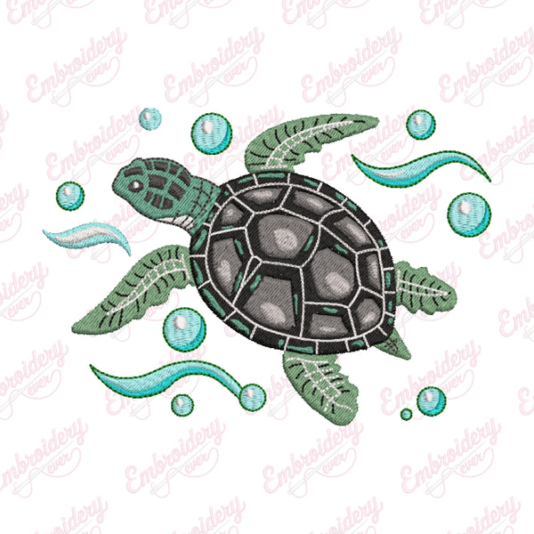 Turtle Embroidery Design