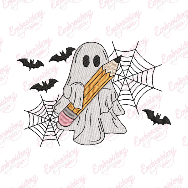 Halloween Spooky Teacher Embroidery Design