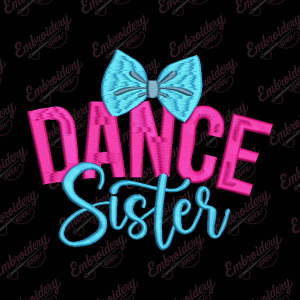 Dance Sister Embroidery Design