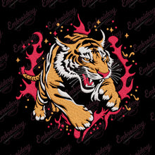 Tiger Splash Embroidery Design