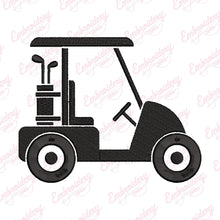 Golf Cart Silhouette Embroidery Design