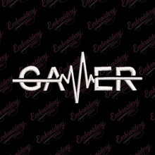 Gamer Heartbeat Embroidery Design