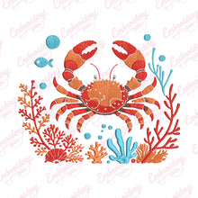 Cute Crab Motif Machine Embroidery Design