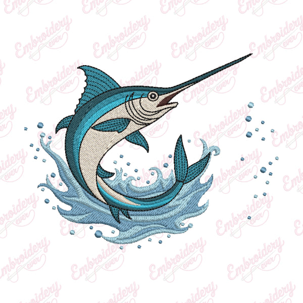 Marline Fish Embroidery Design
