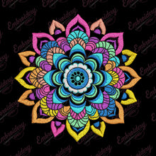 Elegant Mandala Flower Embroidery Design