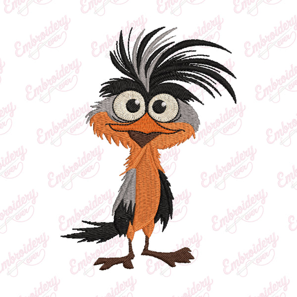 Funny Cartoon Bird Embroidery Design