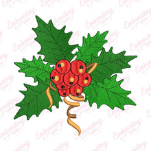 Christmas Holly Leaves Embroidery Design