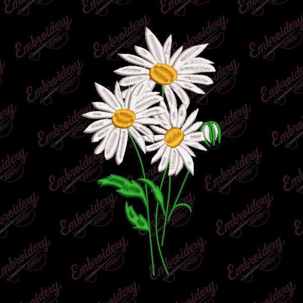 Lovely Daisy Flower Embroidery Design