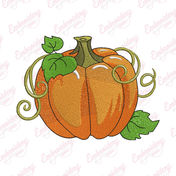 Thanksgiving Pumpkin Embroidery Design
