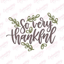 So Very Thankful Thanksgiving Embroidery Design