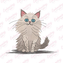 Persian Cat Embroidery Design