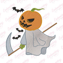 Halloween Pampkin Ghost Embroidery Design