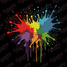 Colour Splash Machine Embroidery Design
