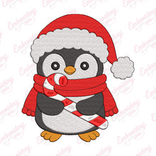 Christmas Penguin In Santa Hat Embroidery Design