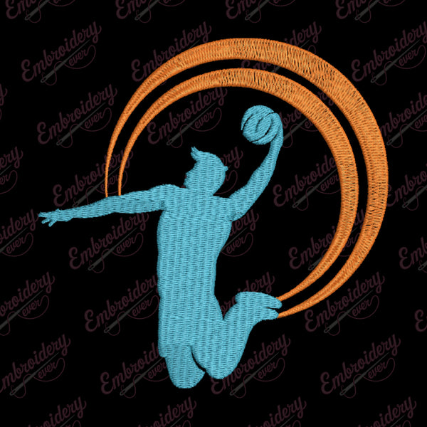 Basketball Hoop Embroidery Design