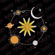 The Universe in Bloom Embroidery Design