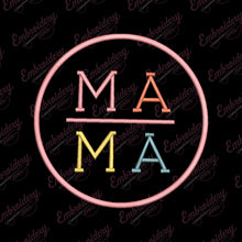 Round Mama Embroidery Design