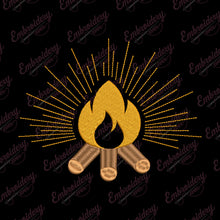 Campfire Embroidery Design