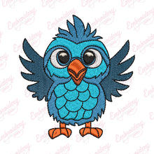 Cute Blue Bird Embroidery Design
