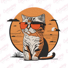 Vintage Cat Embroidery Design