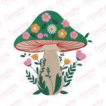 Green Mushroom Machine Embroidery Design