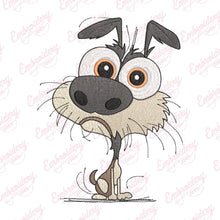 Crazy Dog Embroidery Design