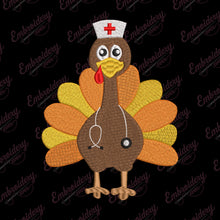 Turkey Nurse Thanksgiving Embroidery Design