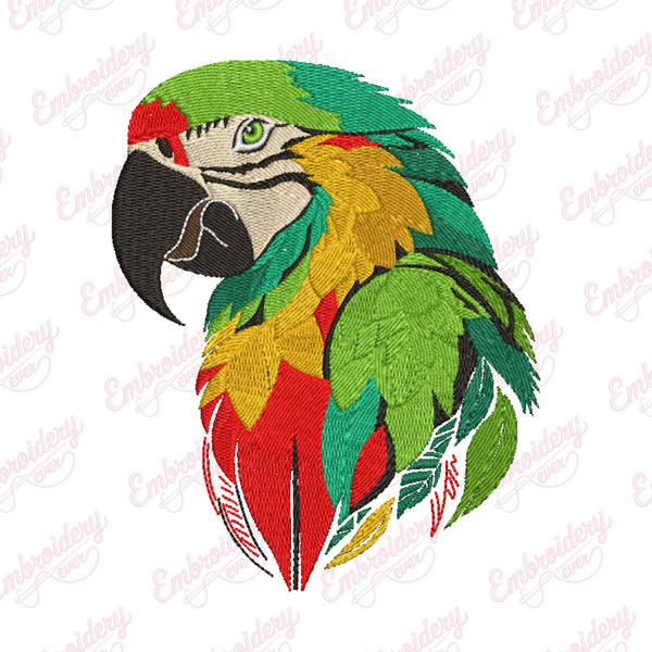 Macaw Parrot Machine Embroidery Design
