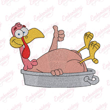 Thanksgiving Turkey Roast Embroidery Design Instant Download