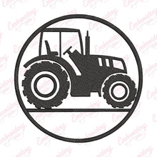 Farm Tractor Logo Embroidery Design