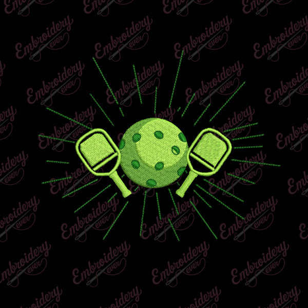 Funny Pickleball Embroidery Design