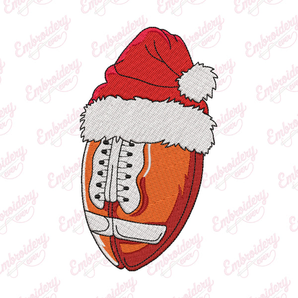 Christmas American Football Embroidery Design